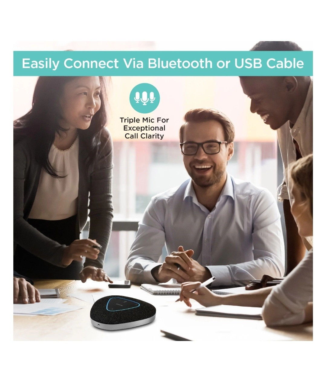 iHome CALLBOOST- 3-Mic Conference Speakerphone -Bluetooth