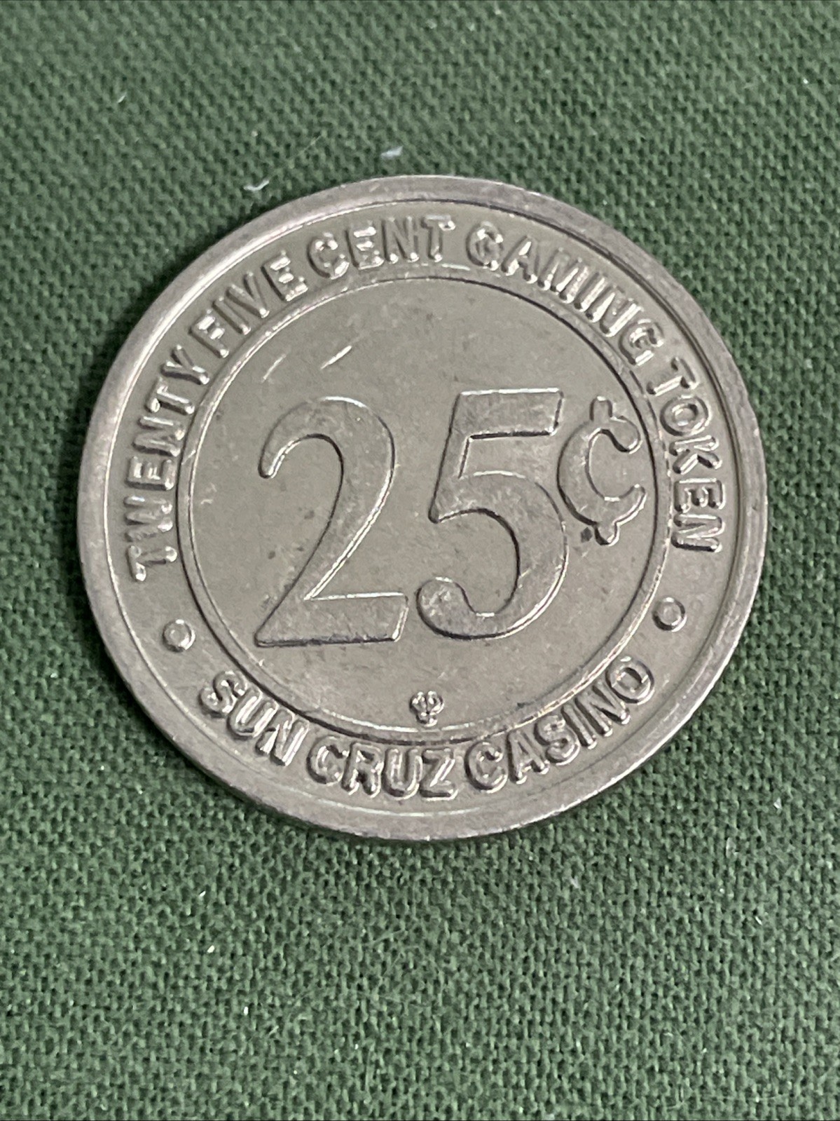 Obsolete SunCruz Casino Florida Cruise 25¢ Slot Game Token Coin