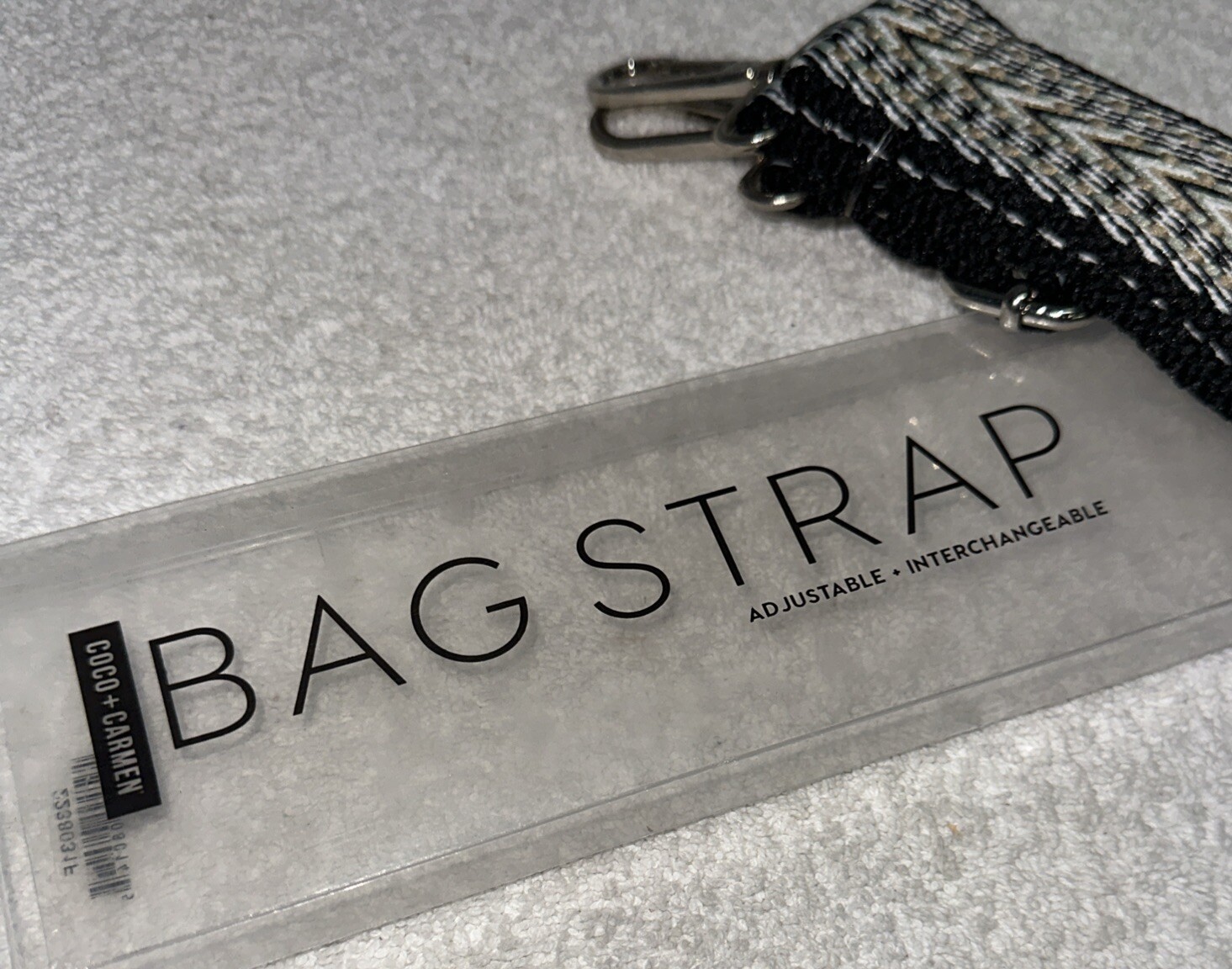 NEW - 2" Embroidered Bag Strap with Silver Hardware by Coco & Carmen, Adjustable