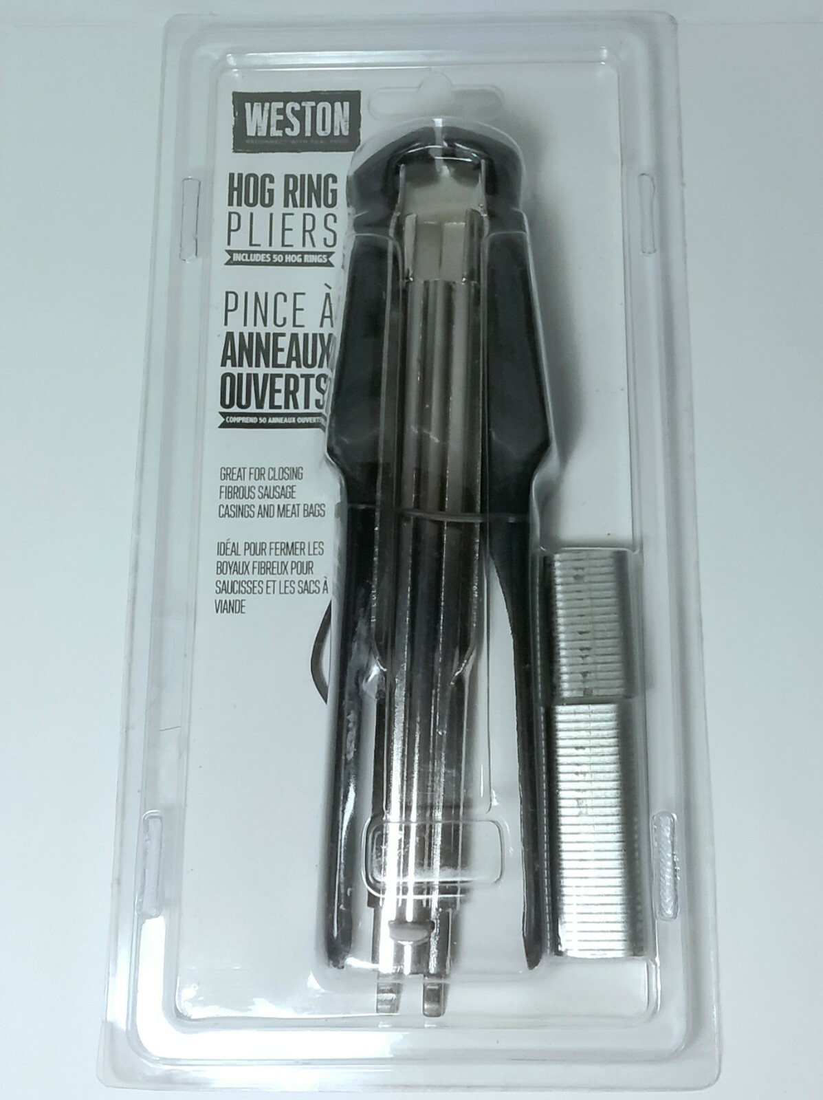 NEW WESTON 47-1401 HEAVY DUTY NON SLIP HANDLE HOG RING PLIERS