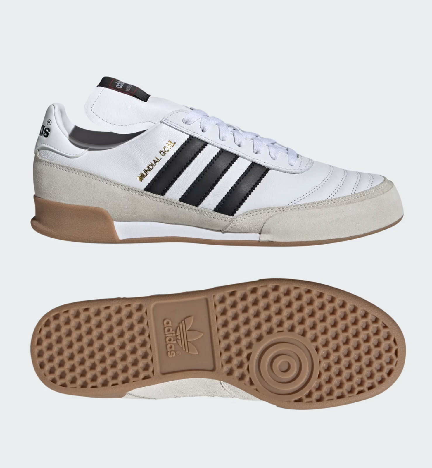 Adidas Mundial Goal Mens White Sneakers Athletic Soccer Shoes ID4047