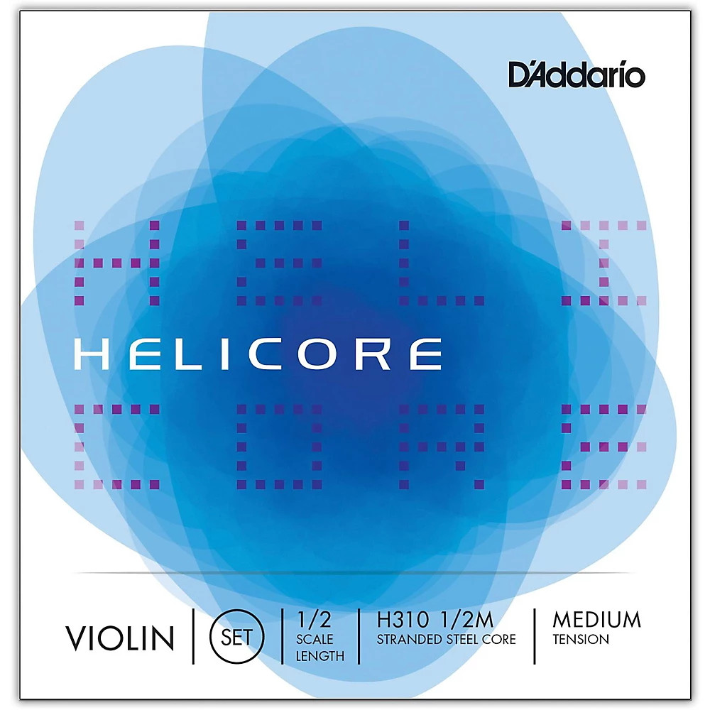 D'Addario Helicore Violin Medium Strings set 1/2 Size