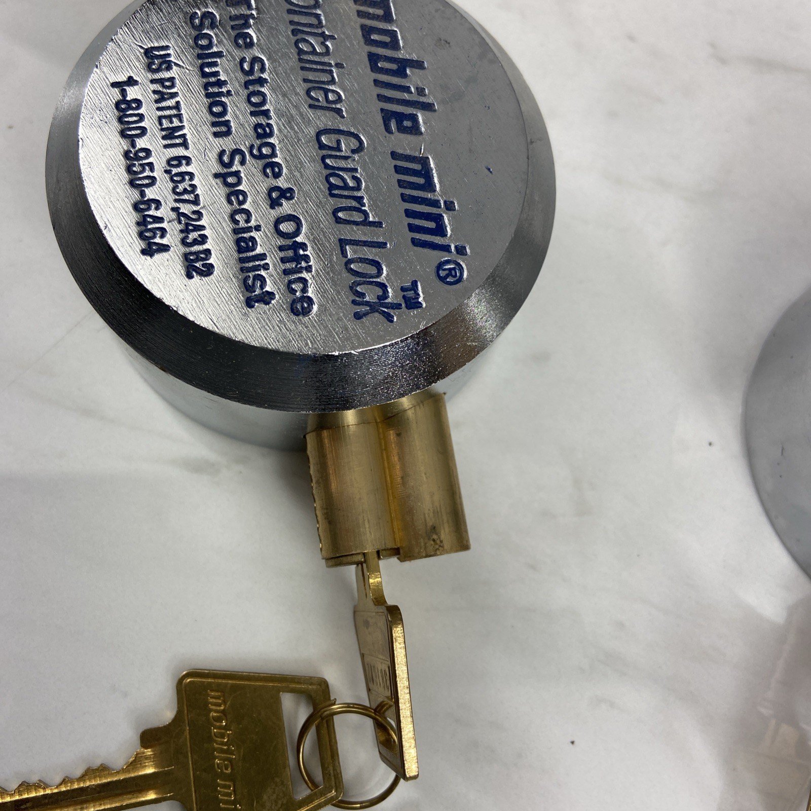 3 Mobile Mini Container Guard Puck Locks with 2 Keys - VGC