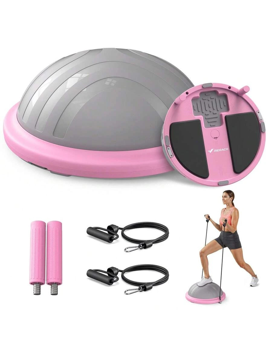 3-In-1 Balance Ball Trainer 18'' Lightweight Yoga Stability Ball With Foot Pump
