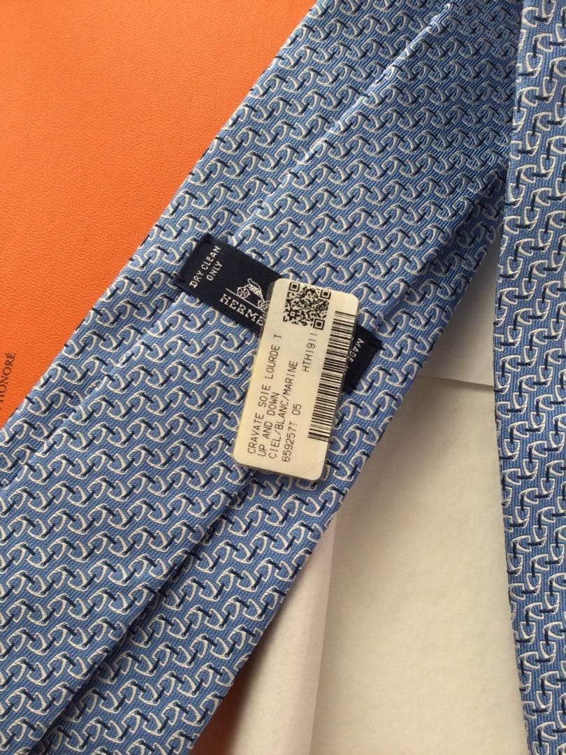 HERMES Tie Light Blue