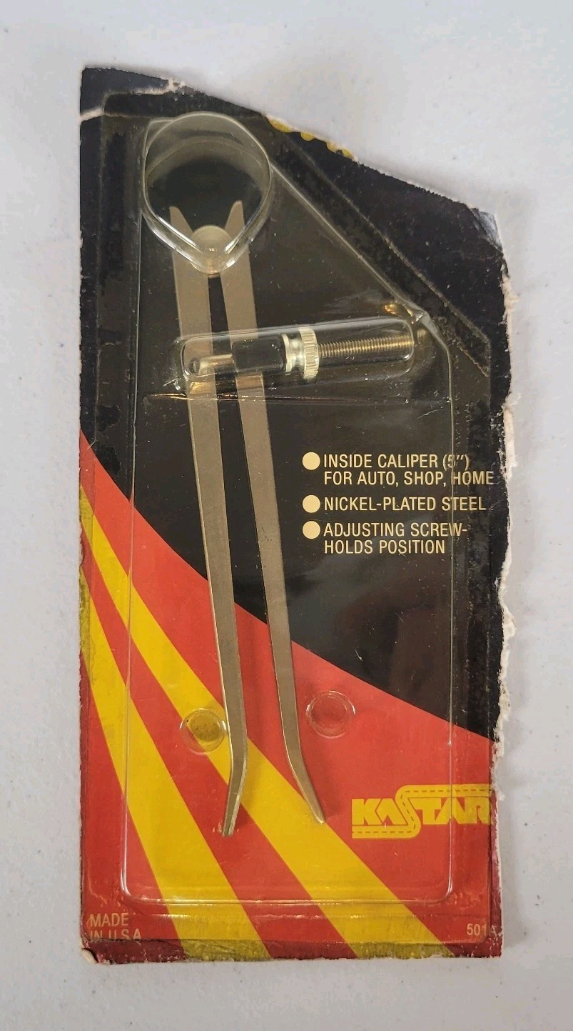 Vintage KASTAR 5" Inside Caliper No. 501 Made in USA New Old Stock NOS Machinist