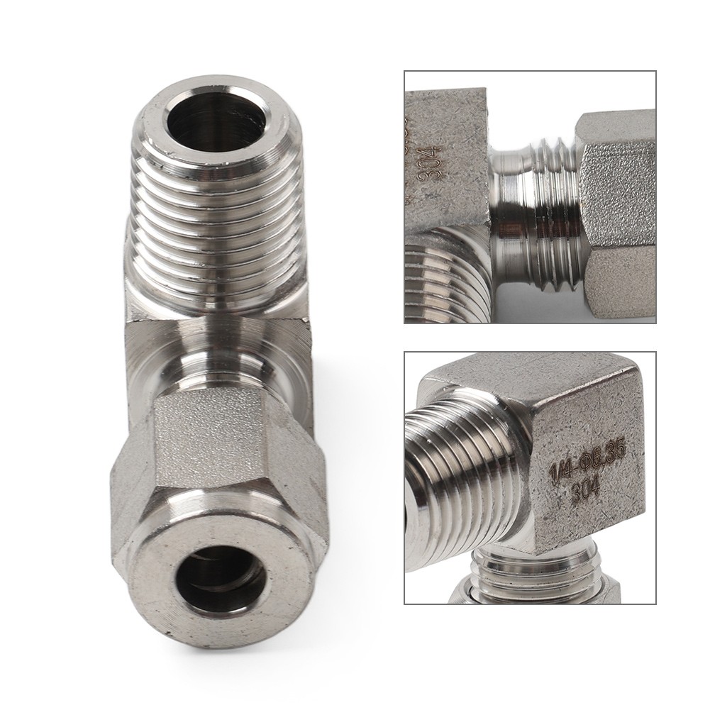 Kompressionsrohrverschraubung 1/4 PT x 1/4" OD Kupplungsadapter 304 Edelstahl