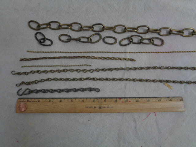 Vintage chains Hardware Grade 1960 1970 1950 BRASS mixed LOT craft art