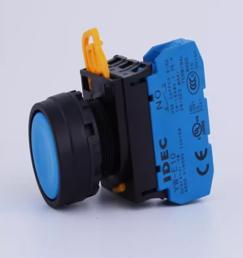 1PC New IDEC Push button switch YW1B-M1E12S 1NO2NC blue #LL