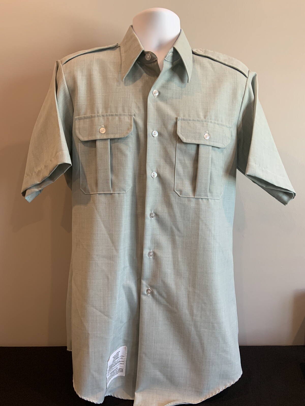 US ARMY MAN’S PROPPER TAPERED BODY SHORT SLEEVE SHIRT GREEN AG 469 SIZE 16