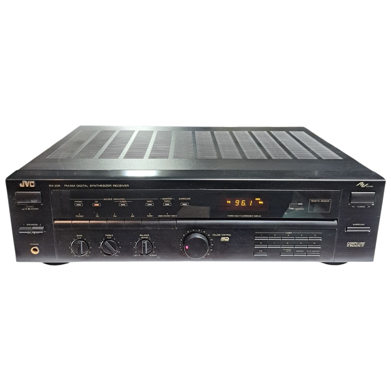 Vintage JVC RX-206 Stereo System Hi-Fi AV Sound Receiver Amp Works Tested