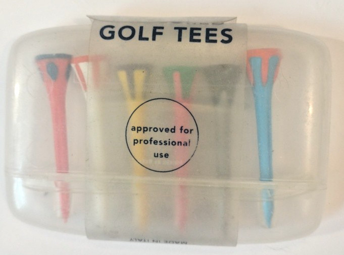 GOLF TEES COLORED PLASTIC-6 PACK DCI PRODUCT  LOW START BID!!