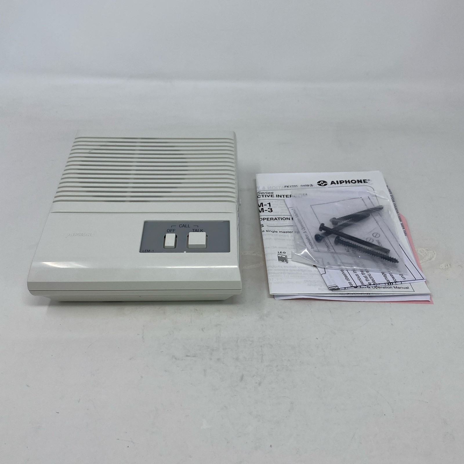 Aiphone LEM-1 1-Call Master Intercom, White Open Voice 6V DC