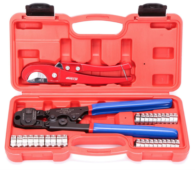 2 IN1 Pex Crimping Tool Cinch & Remove Combo Function Pex Pipe Crimp Cutter Tool
