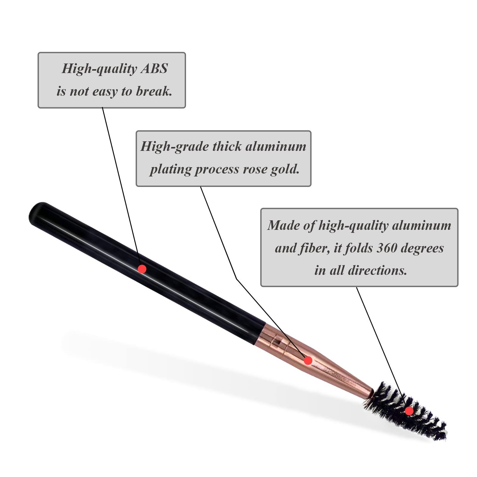 UorPoto Mascara Brush Wands Makeup Lash Spoolies Set 5Pcs Spooly Eyelash Eyeb...