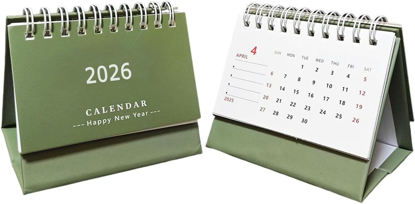 Mini Desk Stand Calendar 2026, Small 2025-2026 Desktop Standing Mini Monthly ...