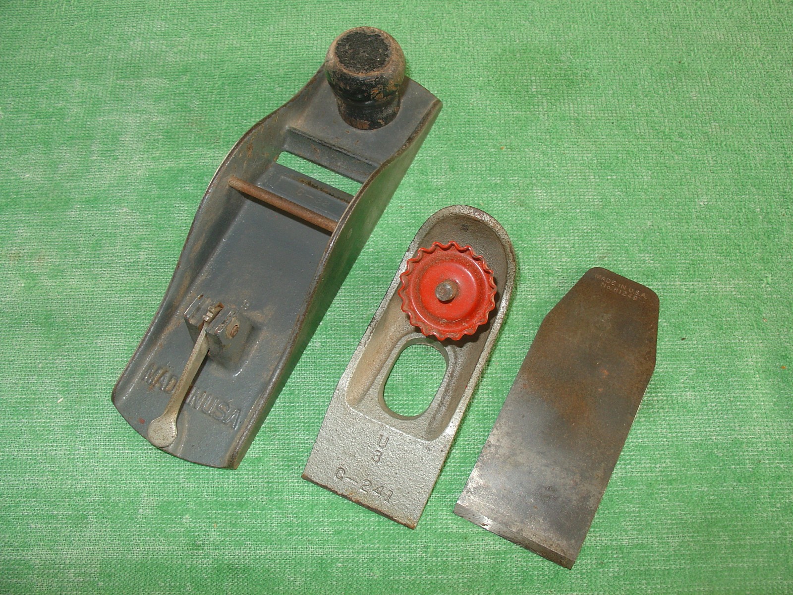 VINTAGE STANLEY PLANE No.H1249 WOODWORKING BLOCK PLANE MADE IN USA