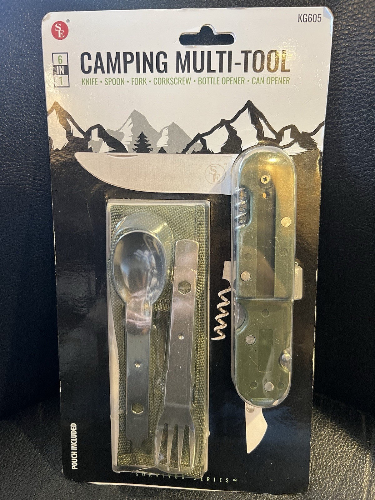 6-IN-1 Camping Multi-Tools with Carrying Case Factory sealed New