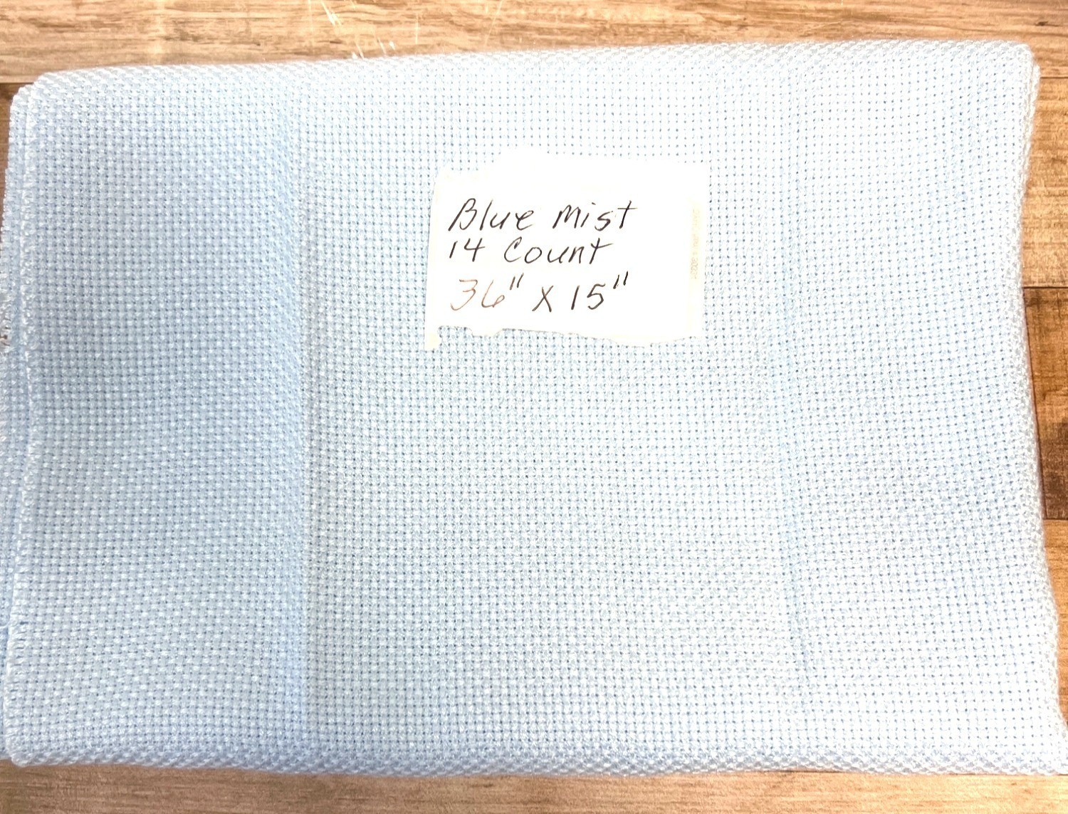 14 Count Blue Mist Aida Cross Stitch Fabric 36" X 15"
