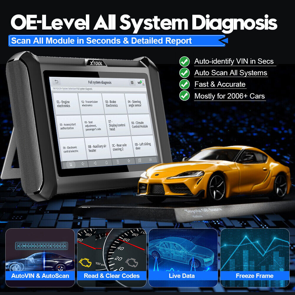 USED XTOOL D7W OBD2 Scanner E.CU Coding Bidirectional Diagnostic Tool DOIP/CANFD