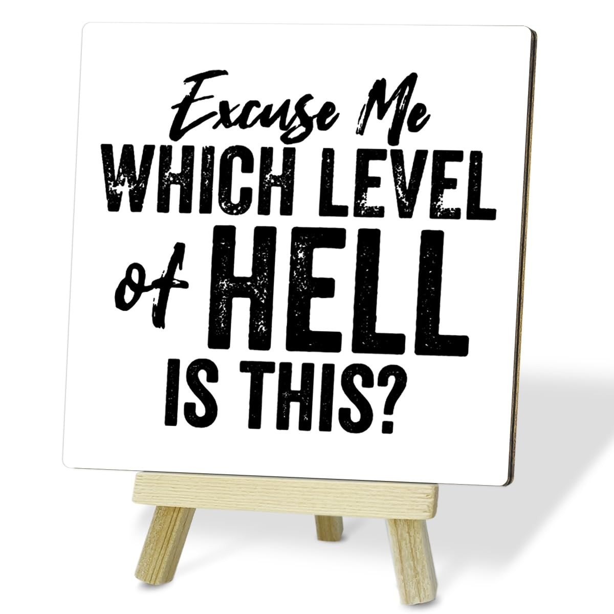 Office desk accessories, Desk decorations for women office, Excuse Me Which Leve