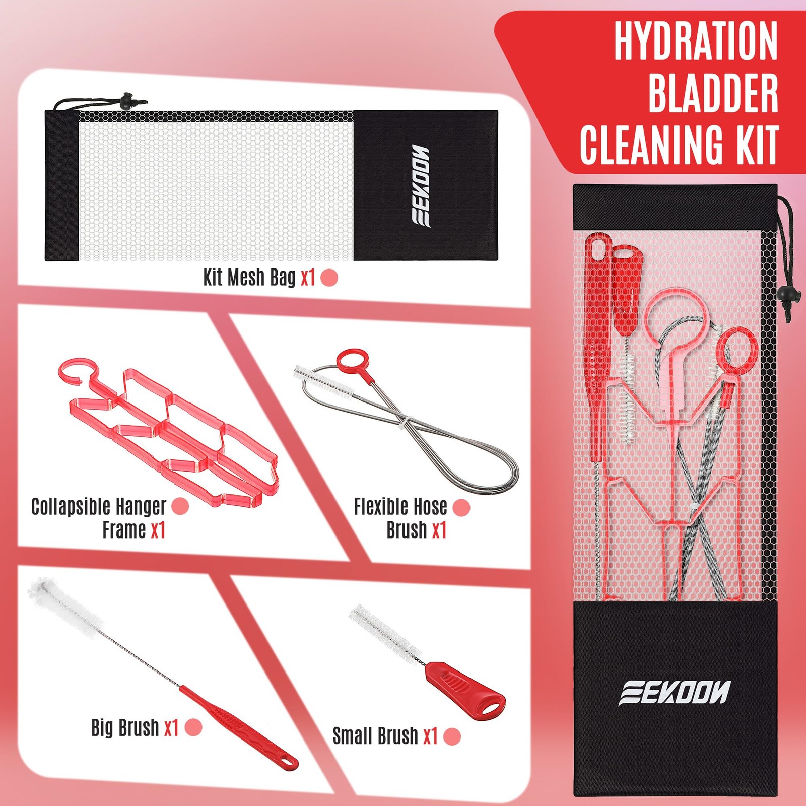 Feekoon Reservoir Hydration Bladder Cleaning Kit for Hydration Backpack | Water