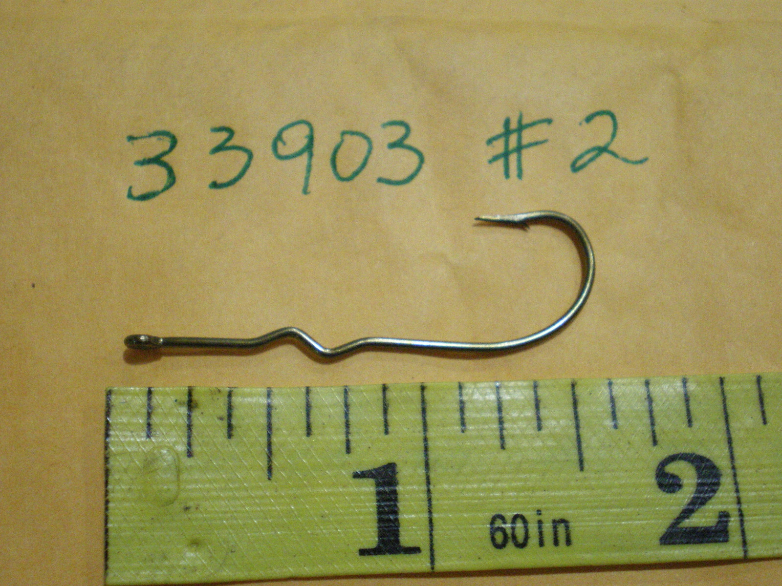 50 PCS. MUSTAD 33903 #2 LONG SHANK SPROAT KINK/FLY TYING FISHING HOOKS, BRONZE