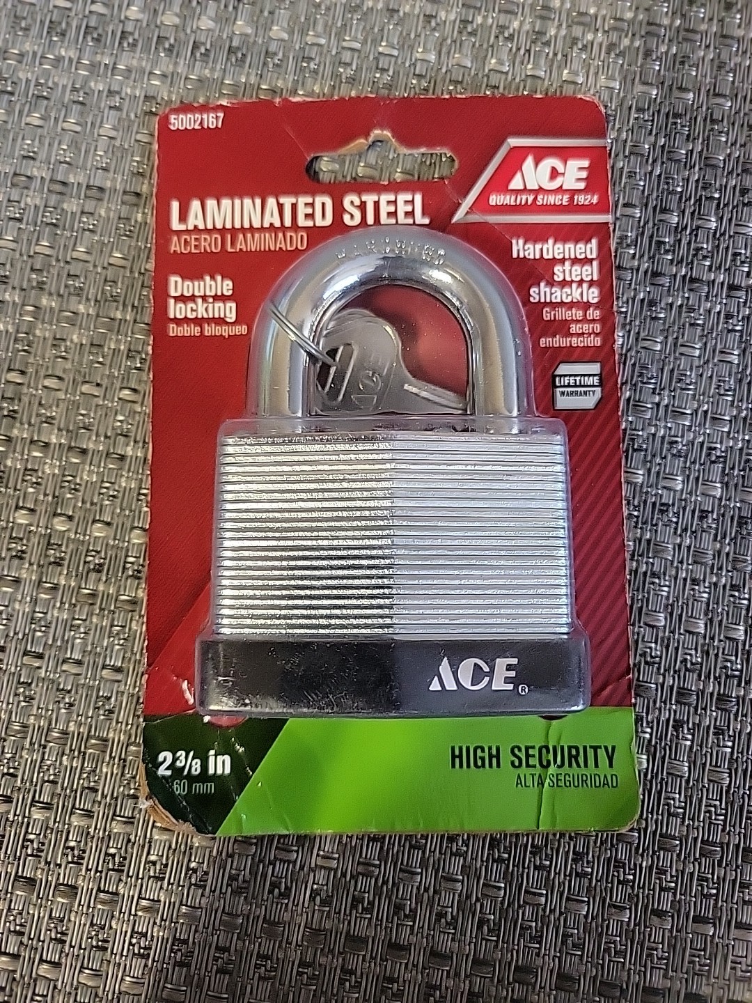 Laminated Steel High Security Double Locking Padlock 2 3/8" 5002167