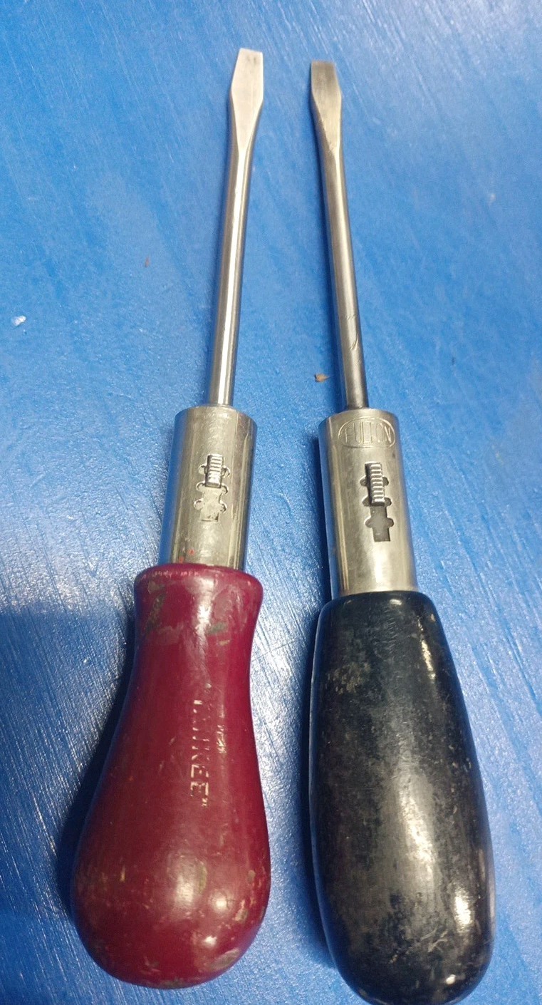 North Bros Yankee Stanley Ratcheting Screwdriver 10-A + Fulton Germany Both FS