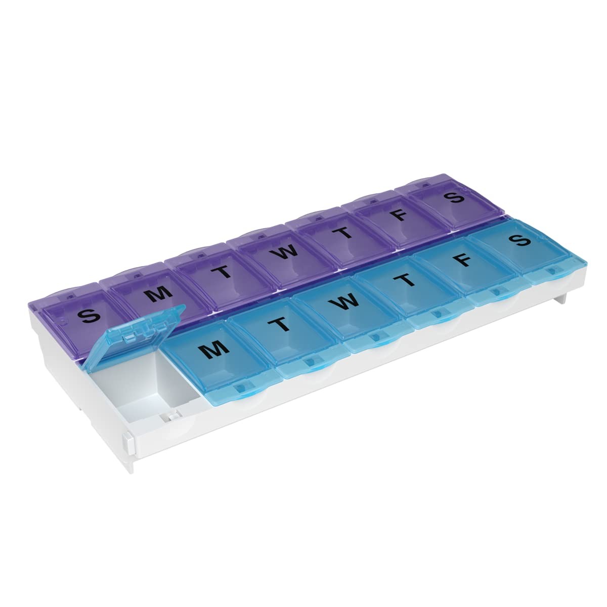EZY DOSE Weekly 14Day Pill Organizer, Vitamin and Medicine Box, 2XLarge