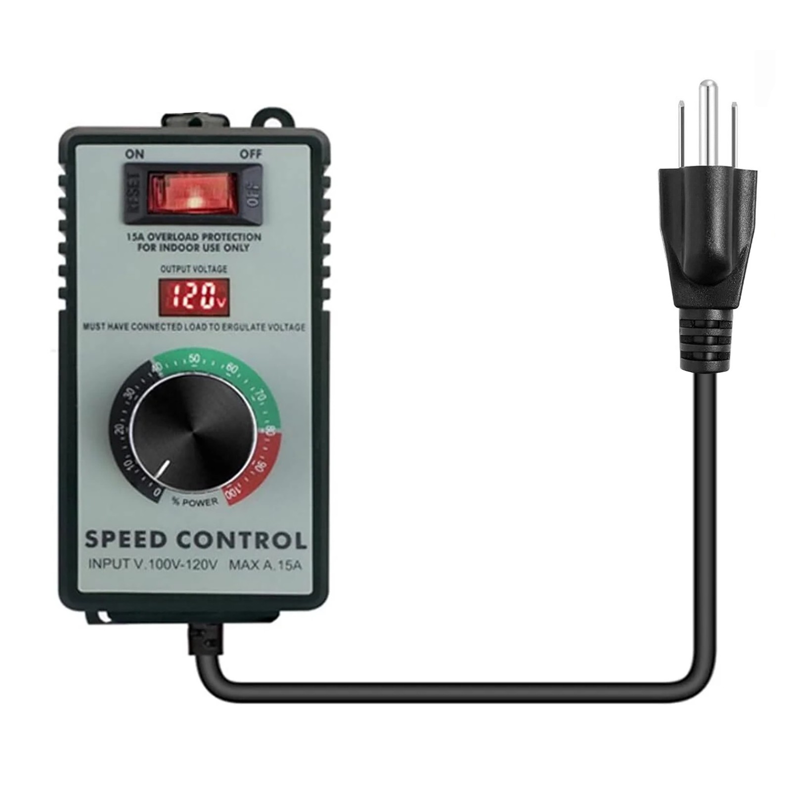 Maintenance Part AC Motor Speed Controller 120V with LED Display for Tools