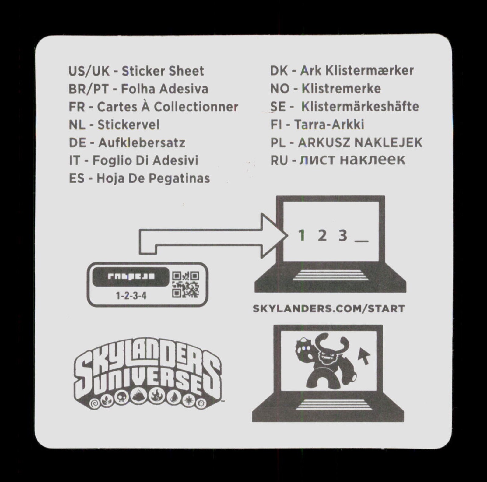 Crusher Skylanders Giants 2012 Activision Sticker