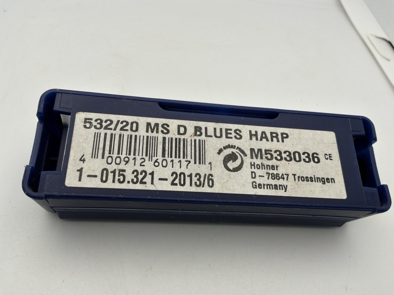 Hohner Blues Harp MS 532/20 Key D Diatonic Harmonica Germany w/ Case & Manual
