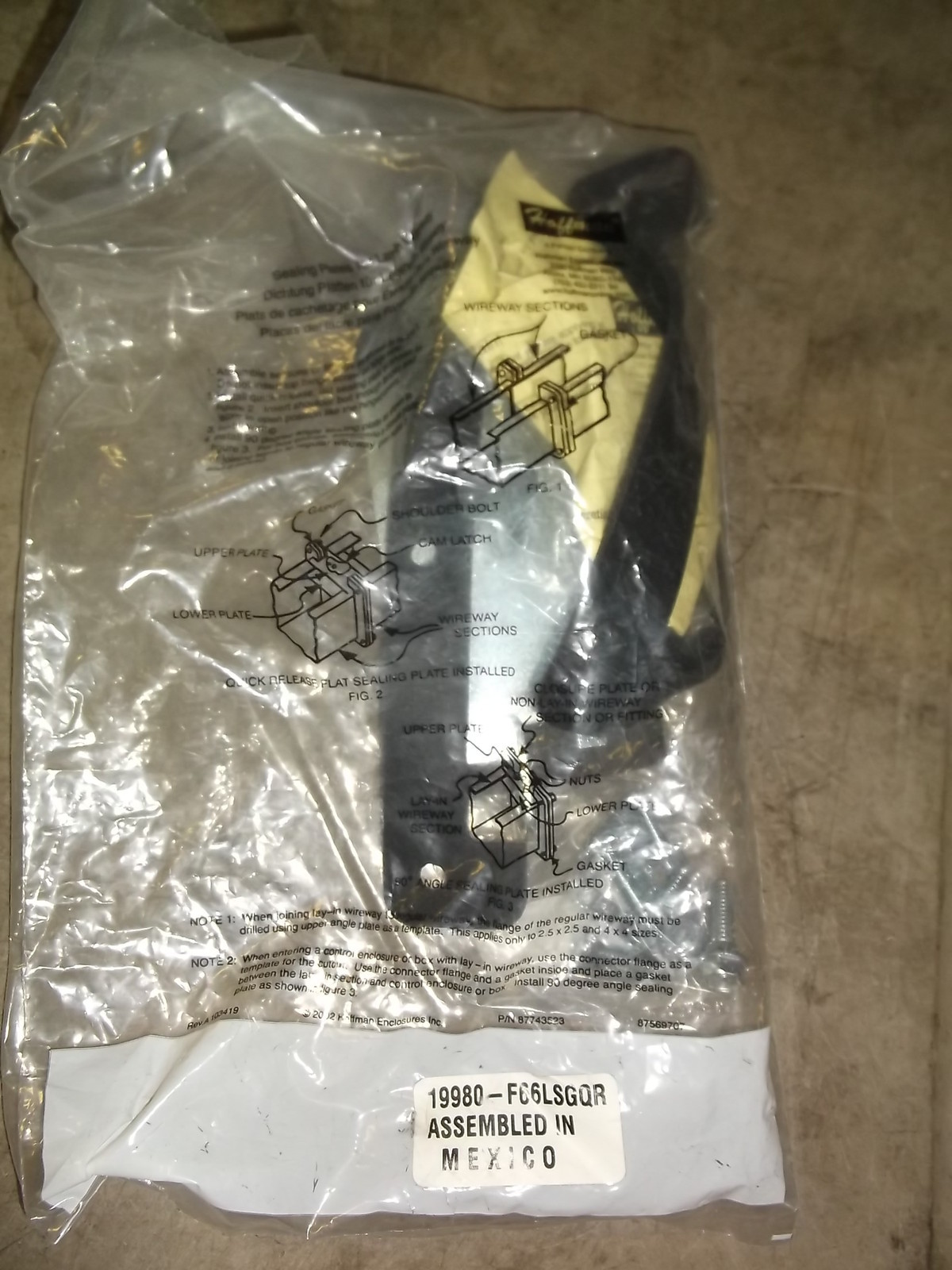 NEW Hoffman 19980 Lay In Oil Tight Wireway Seal Kit F661SFQR *FREE SHIPPING*