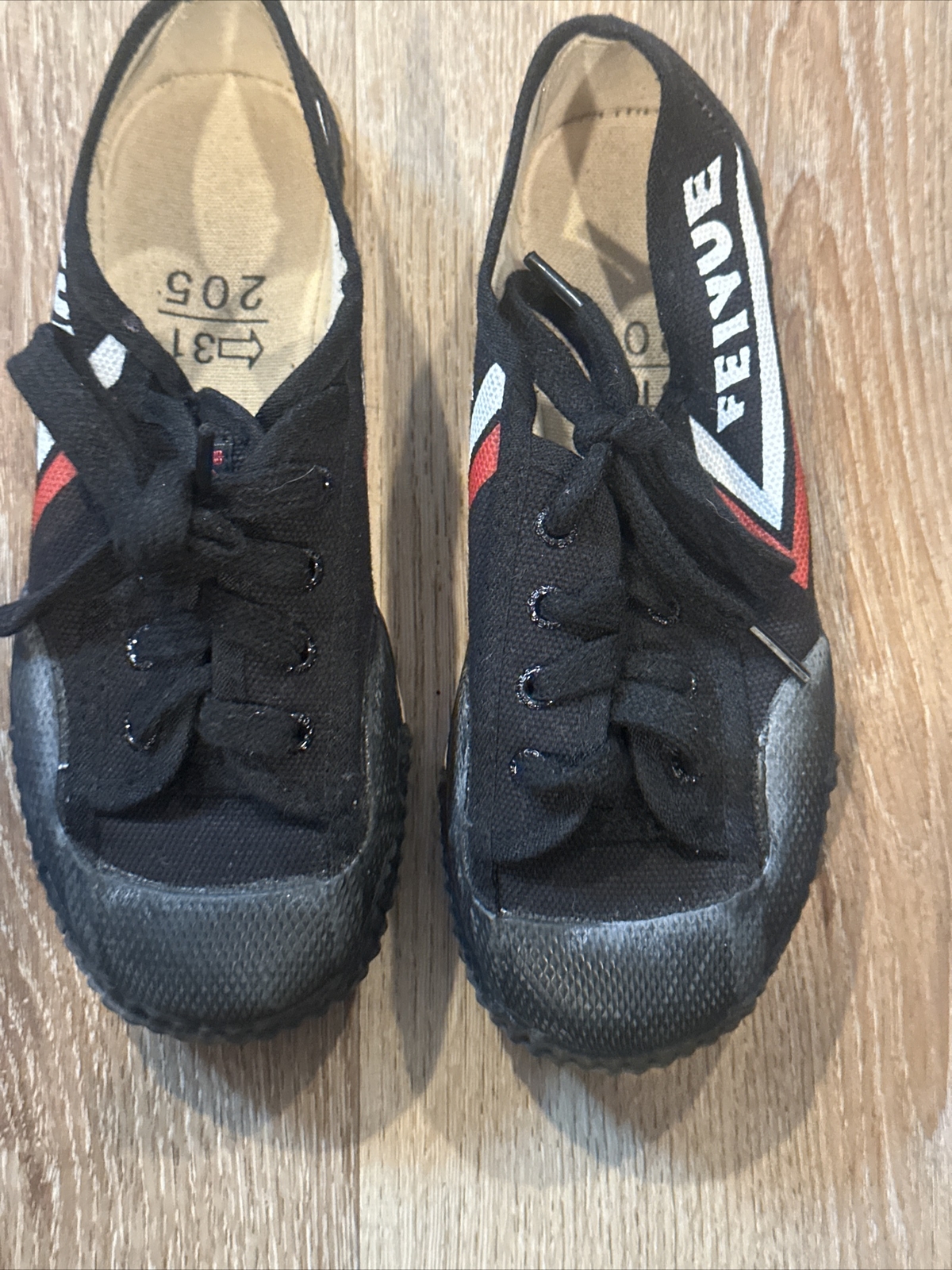 Feiyue Top One Martial Arts Shoes Black Ergonomic Wide Toe Box Play kids Size 13