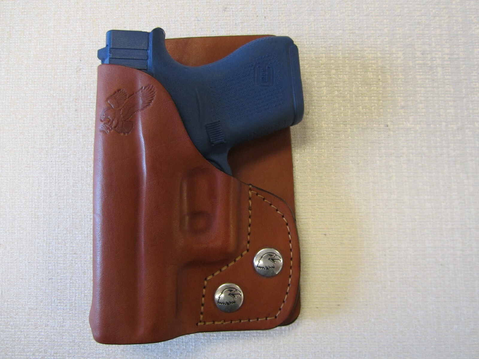 Braids Holsters Fits Glock 43 & 43X wallet and pocket BROWN leather holster