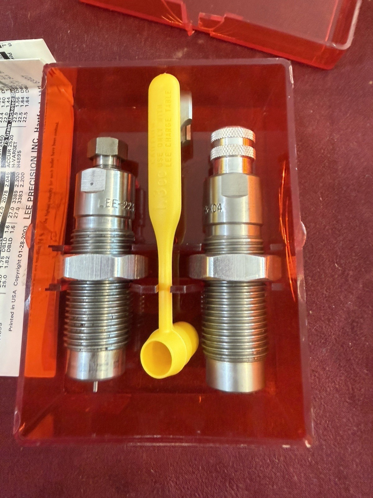 LEE Reloading Dies 6.8 Remington SPC  2 DIE SET  NICE 90427