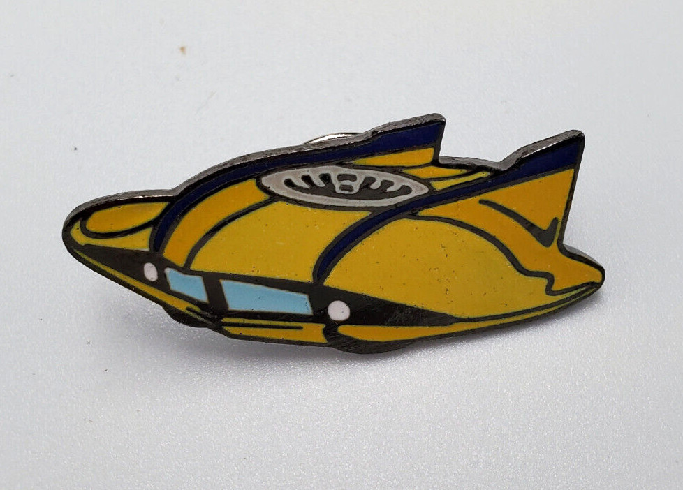 Vintage Voyage to Bottom of the Sea Flying Sub   1.5" Cloisonne Pin- USA Mailed