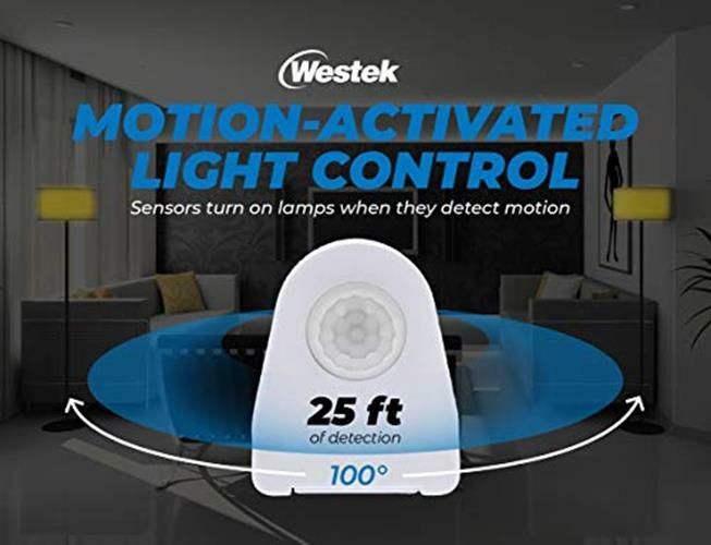 Westek Indoor Plug-In Corded Motion Activated Light Control Assorted Sizes