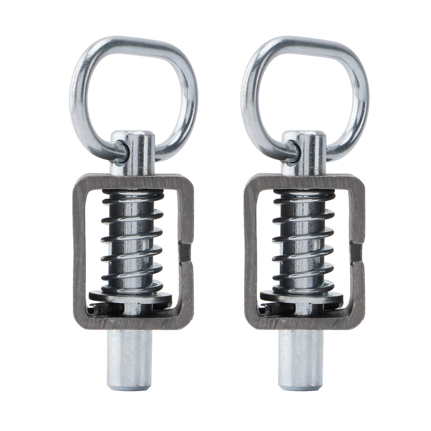 2PCS Weld-On Spring Pin Latch Lock Assembly for Utility Trailer Tail Gate Loaded