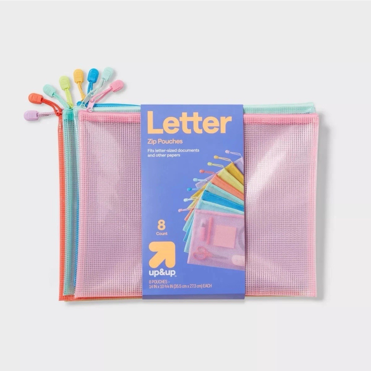 Target 8pk of Colored Zip Pouches, Teacher Supplies - up&up™