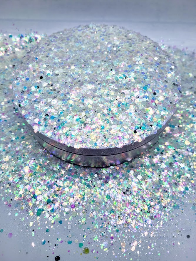 Glow-in-the-Dark Chunky White Glitter - FireFlies 3 oz.
