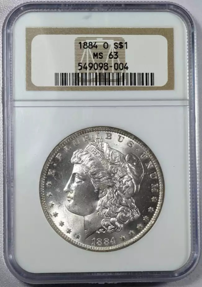 1884 O Morgan Silver Dollar NGC MS-63
