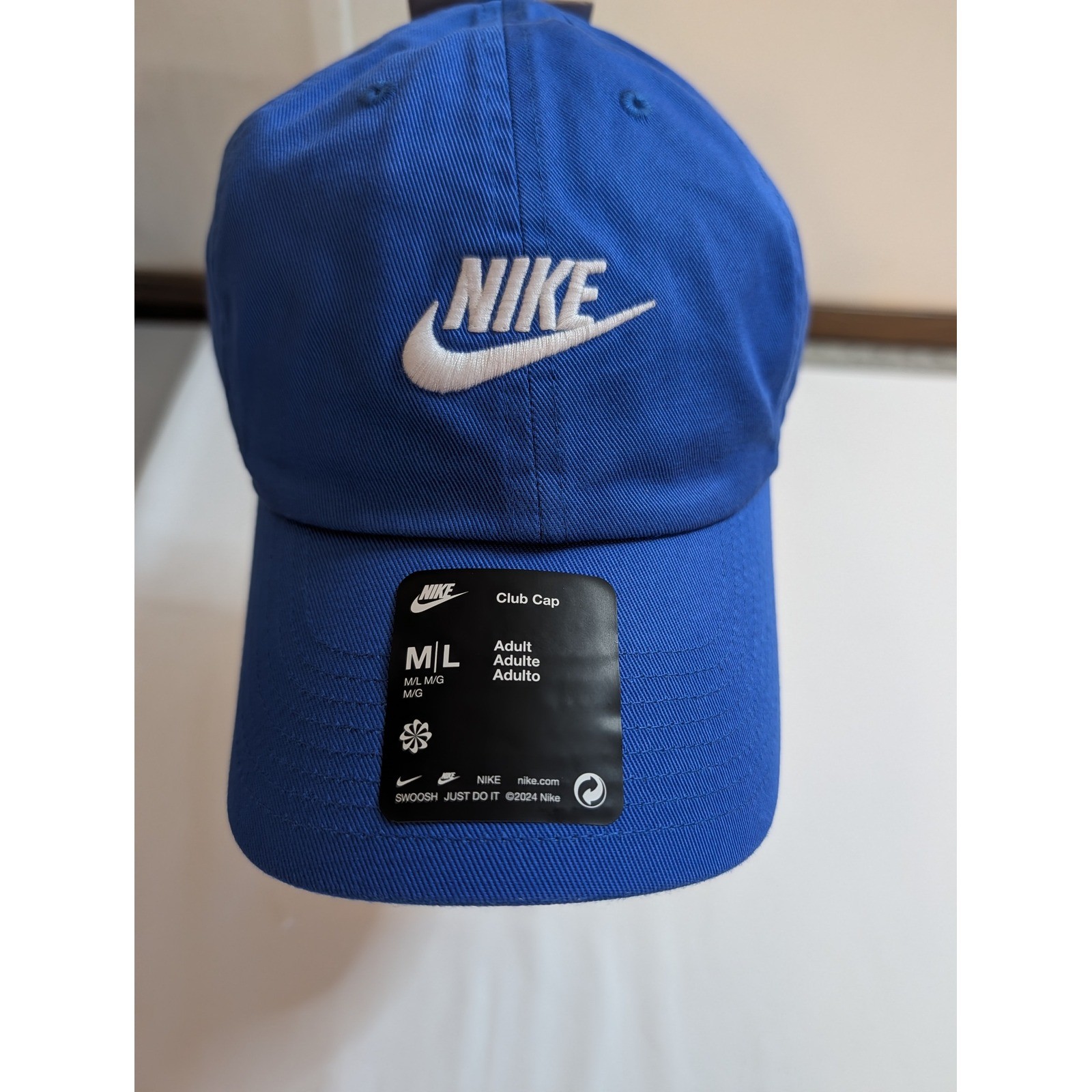 Nike Club Cap Adult M L Royal Blue Embroidered Swoosh Just Do It Baseball Hat