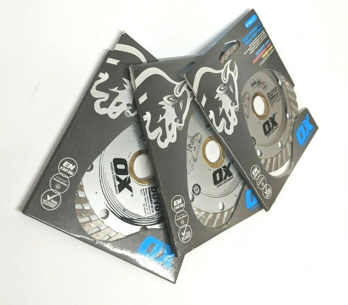 Set of 3 OX Diamond Blade General Purpose Turbo Blade Standard Series 4" Inch OX