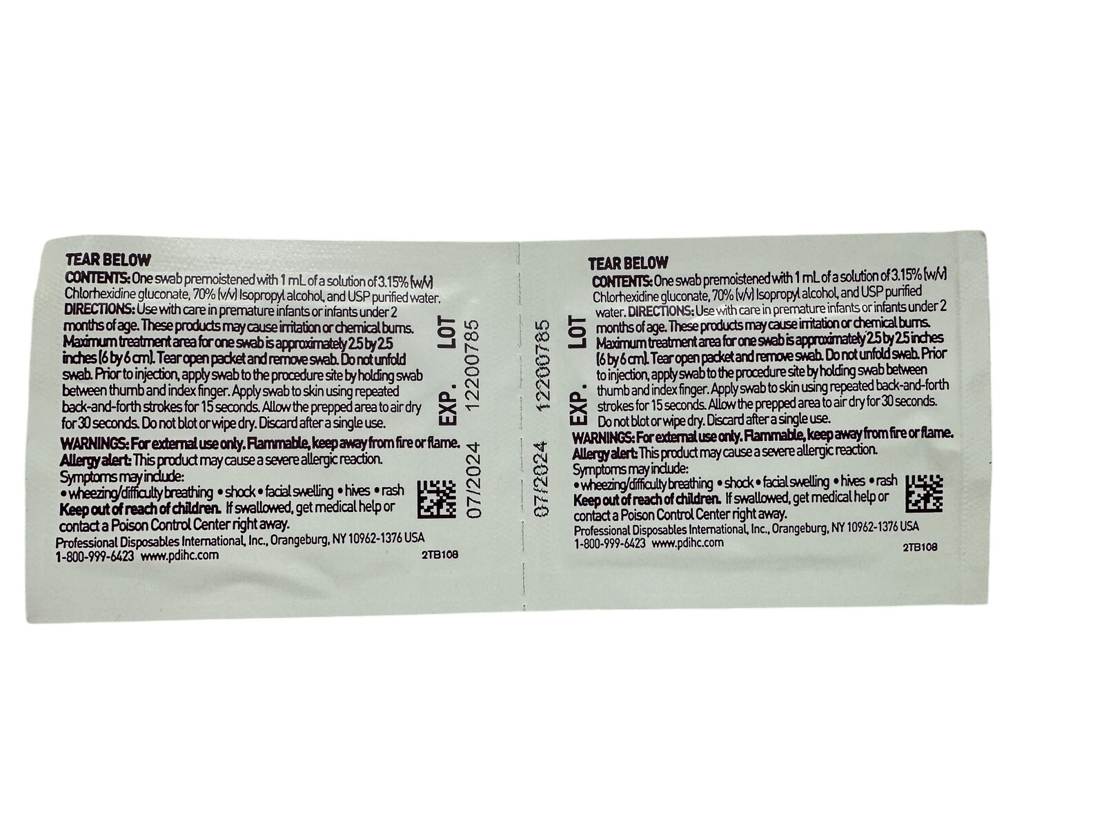 Prevantics Antiseptic Swabs 100 Pack - 07/2024