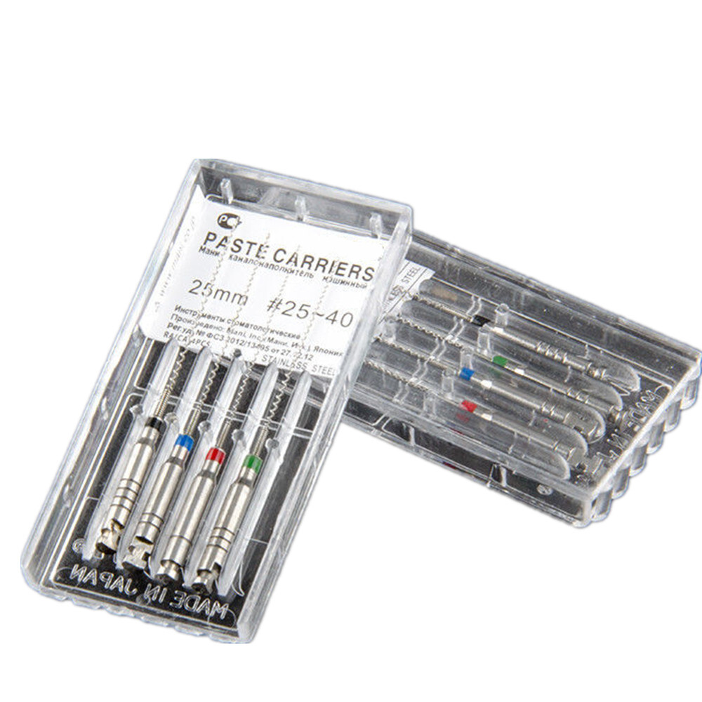 4 Pcs/Box Dental Endo Root Canal Carrier Spiral Fillers 25mm 25-40# Engine Use