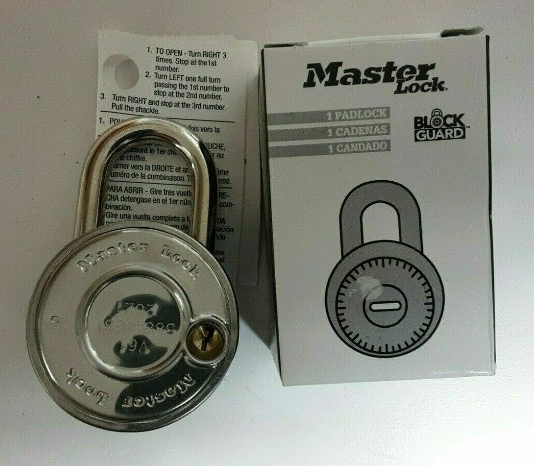 Master Lock Padlock Block Guard 1525 Combination Lock New In Box