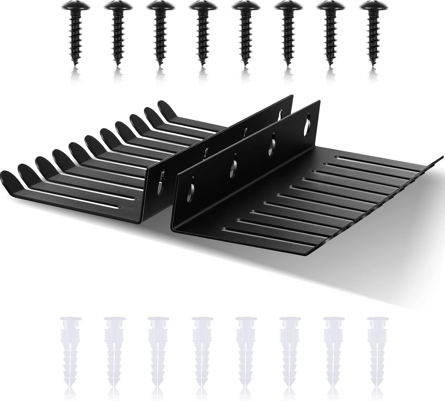 2 Pcs 10 Slots Cable Hanger Cable Wall Organizer with Slots Width from 5-9mm, St