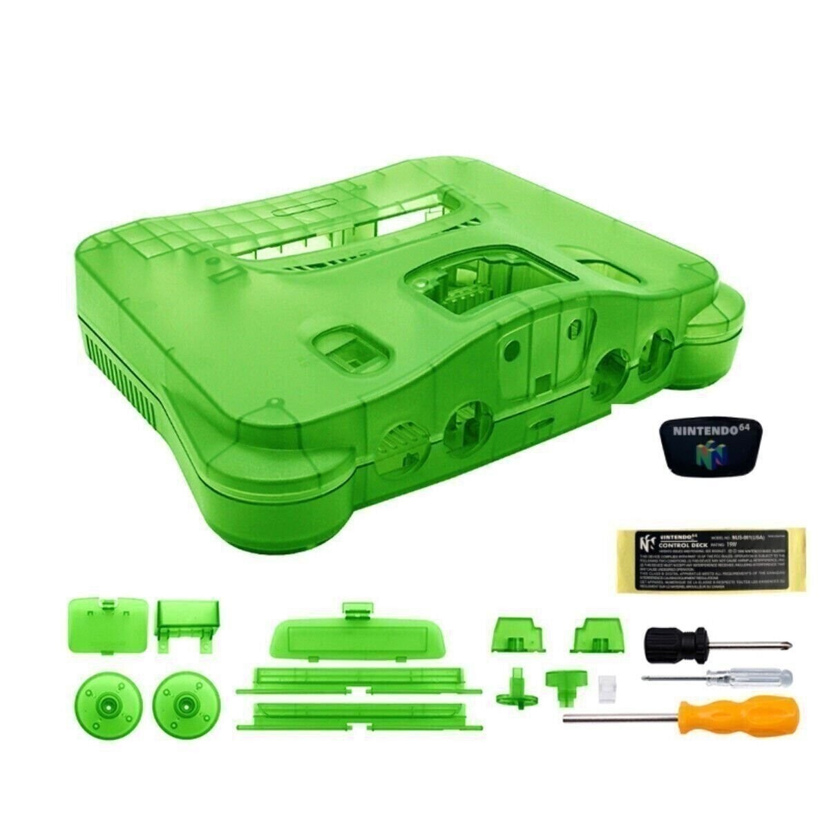 N64 Shell Cover Replacement for Nintendo 64 Console  Housing Case Jungle Green